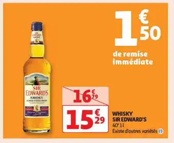 Auchan Supermarché Whisky sir edward's offre