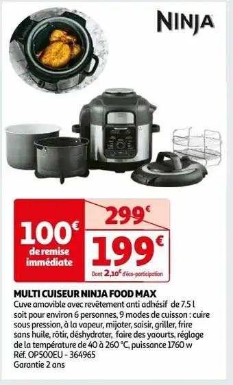 Auchan Multi cuiseur ninja food max offre