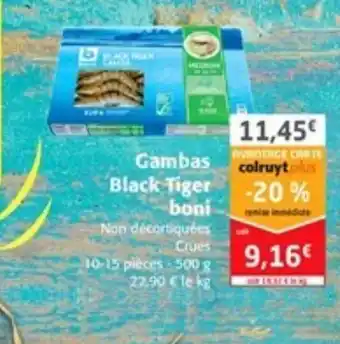 Colruyt Gambas Black Tiger boni offre