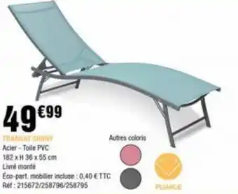 La Foir'Fouille TRANSAT SUNNY Acier - Toile PVC offre