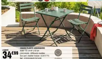 La Foir'Fouille CHAISE PLIANTE GREENSBORO offre