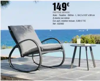 La Foir'Fouille FAUTEUIL NEVADA Acier-Texaline-Oléfine-L offre