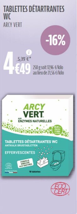 La Vie Claire TABLETTES DÉTARTRANTES WC offre