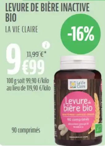 La Vie Claire LEVURE DE BIÈRE INACTIVE BIO offre