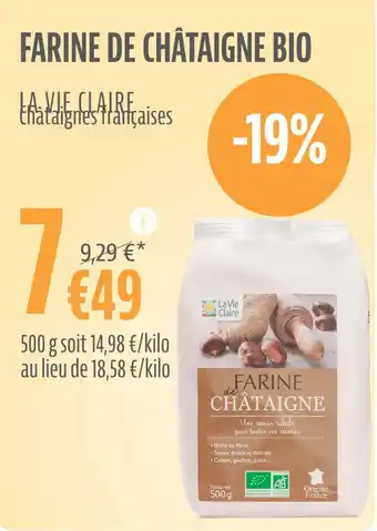 La Vie Claire FARINE DE CHÂTAIGNE BIO offre