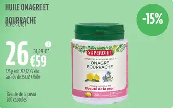 La Vie Claire HUILE ONAGRE ET offre