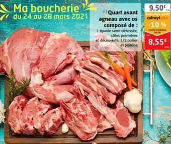 Colruyt Quart avant agneau avec os composé de offre