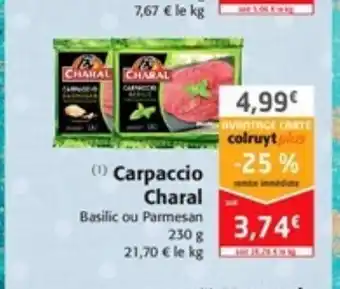 Colruyt Carpaccio Charal offre