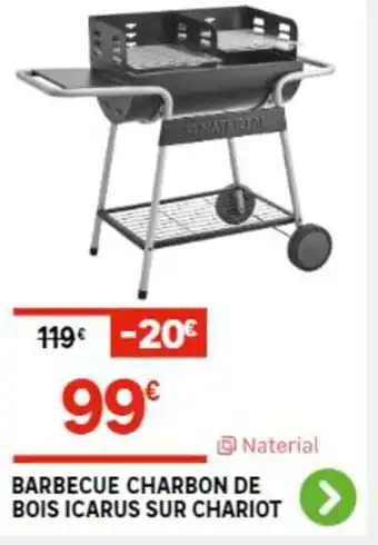 Leroy Merlin BARBECUE CHARBON DE BOIS ICARUS SUR CHARIOT offre