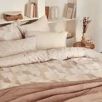 Bouchara Housse de couette en coton à motifs géométriques offre