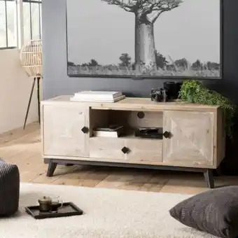 Meuble tv mandy scandi 2 portes 1 tiroir 1 niche