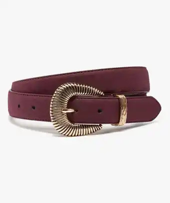 Gémo Ceinture femme aspect velours avec boucle ciselée offre
