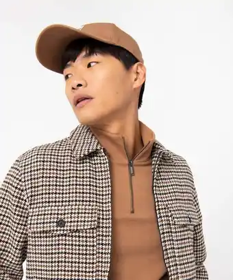 Veste homme zippée à motif pied de coq