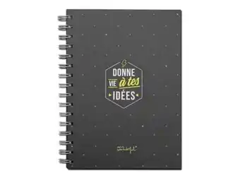 Cahier de notes - a5 - mr. wonderful - 200 pages -  reliure à spirale - quadrillé