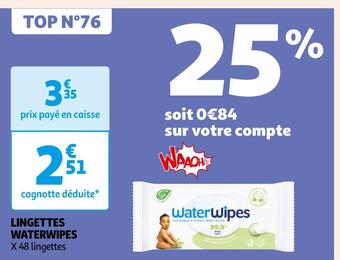 Auchan Waterwipes lingettes offre