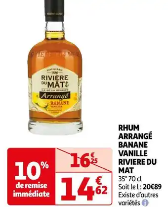 Auchan Riviere du mat rhum arrangé banane vanille offre