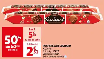 Auchan Suchard rochers lait offre