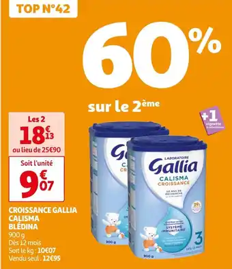 Auchan Supermarché Blédina croissance gallia calisma offre