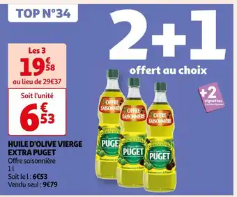 Auchan Puget huile d'olive vierge extra offre