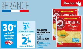 Auchan Auchan emmental râpé offre