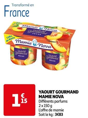 Auchan Mamie nova yaourt gourmand offre