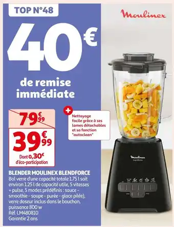 Auchan Supermarché Moulinex blender blendforce offre