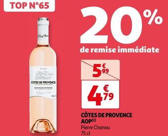 Auchan Pierre chanau côtes de provence aop offre