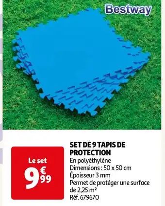 Auchan Bestway set de 9 tapis de protection offre