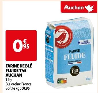 Auchan Auchan farine de blé fluide t45 offre