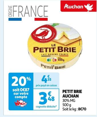 Auchan Auchan petit brie offre