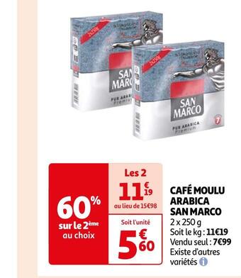 Auchan Supermarché San marco café moulu arabica offre