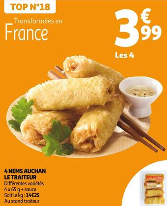 Auchan Auchan le traiteur 4 nems offre