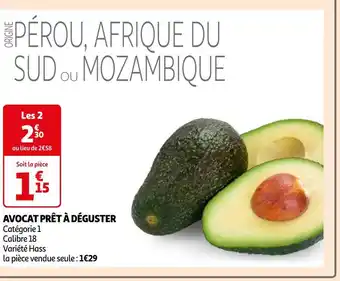 Auchan Supermarché Avocat prêt à déguster offre