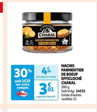 Auchan Supermarché Charal hachis parmentier de boeuf efficloché offre