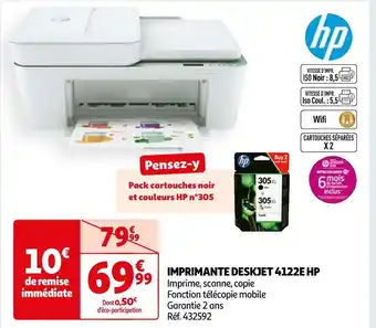 Auchan Hp imprimante deskjet 4122e offre