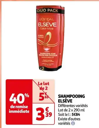 Auchan Supermarché Elsève shampooing offre