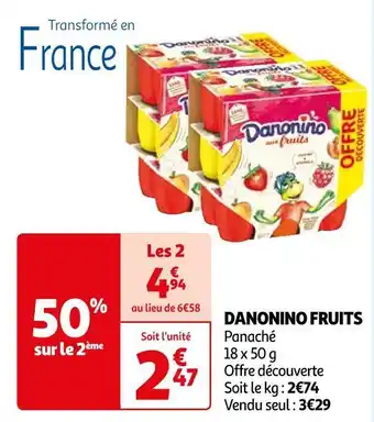 Auchan Danonino danonino fruits offre