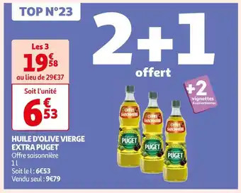 Auchan Supermarché Puget huile d'olive vierge extra puget offre