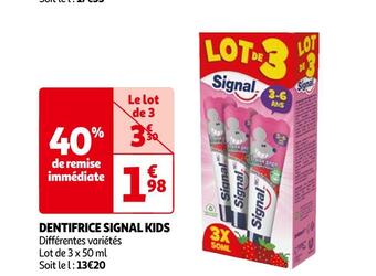Auchan Signal dentifrice kids offre