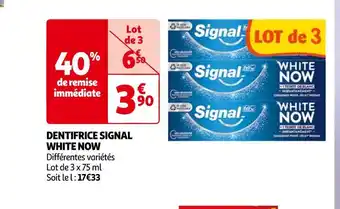 Auchan Signal dentifrice offre