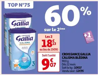 Auchan Blédina croissance gallia calisma offre