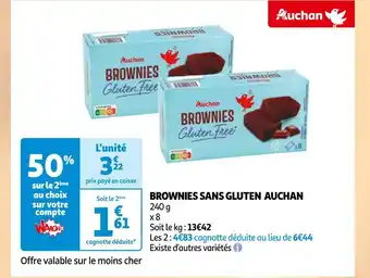 Auchan Auchan brownies sans gluten offre