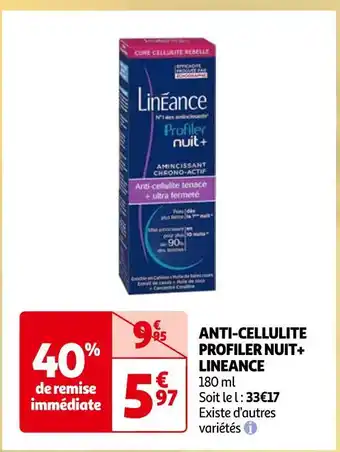 Auchan Lineance anti-cellulite profiler nuit+ offre