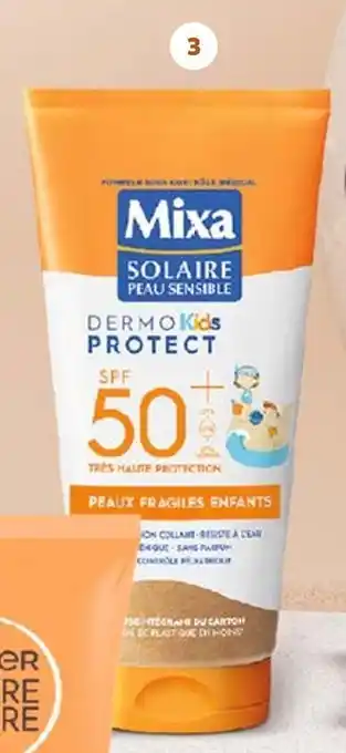 Auchan Mixa lait solaire enfant peaux sensibles spf 50+ offre