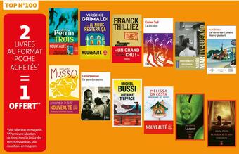 Auchan 2 livres au format poche achetés = 1 offert offre
