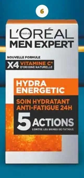 Auchan L'oréal soin hydratant anti-fatigue l'oréal men expert offre