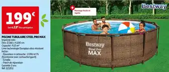 Auchan Bestway piscine tubulaire steel pro max offre