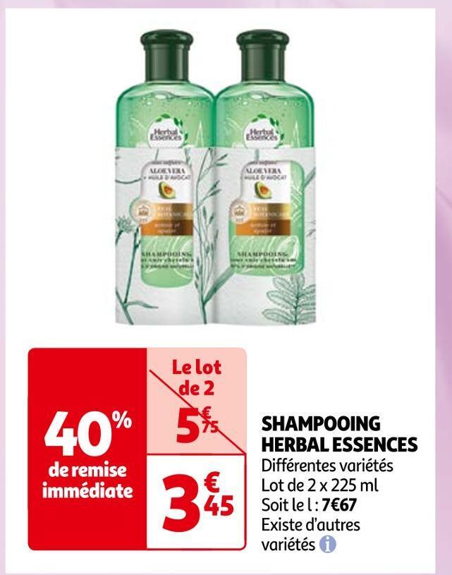 Promo Herbal essences shampooing chez Auchan