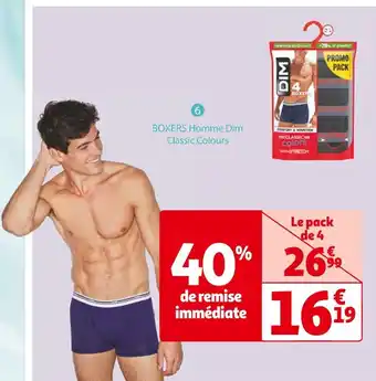 Auchan Dim boxers homme dim classic colours offre