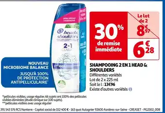 Auchan Head & shoulders shampooing 2 en 1 offre